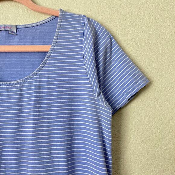 Fresh Produce Dress Womens XS Purple Mini Striped Knit Lagenlook Pockets USA - Picture 6 of 14